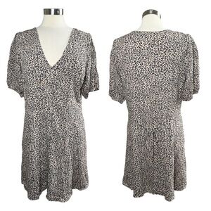 ABERCROMBIE & FITCH Animal Print Button Front Dress size XL